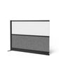 Workflow Modular Wall Room Divider System - Black Frame - 70" x 70" Wide Panel Add-On Wall with Whiteboard