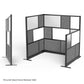 Workflow Modular Wall Room Divider System - Silver Frame - 53" x 70" Wide Panel Add-On Wall with Whiteboard